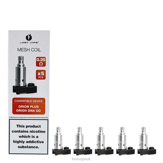 Lost Vape Pods Near Me F420036 | Lost Vape Orion Plus DNA Replacement Coils (5-Pack) 0.25ohm