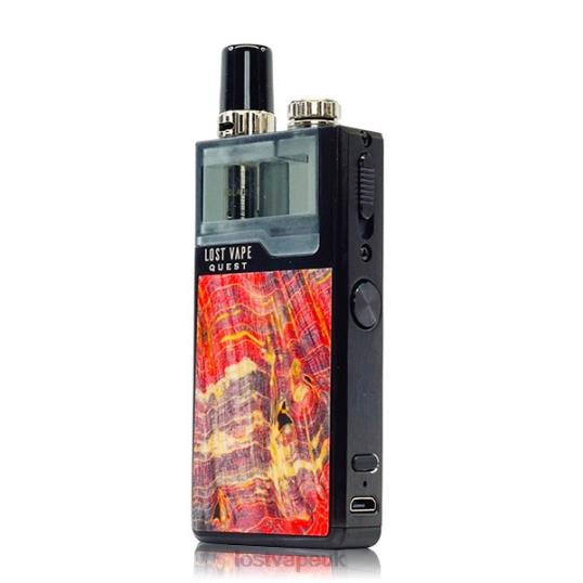 Lost Vape Review F4200474 | Lost Vape Quest Orion Q Pod Device Full Kit Black/Red Stabwood