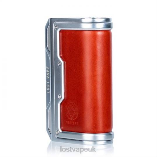 Lost Vape Mods UK F4200438 | Lost Vape Thelema DNA250C Mod | 200w Stainless Steel/Calf Leather