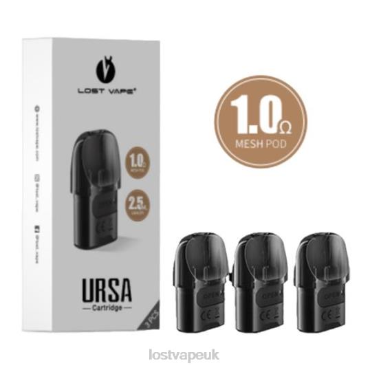 Lost Vape Review F4200124 | Lost Vape URSA Replacement Pods | 2.5mL (3-Pack) Black 1.ohm